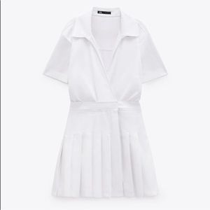 Zara Tennis Skirt Dress With Shorts